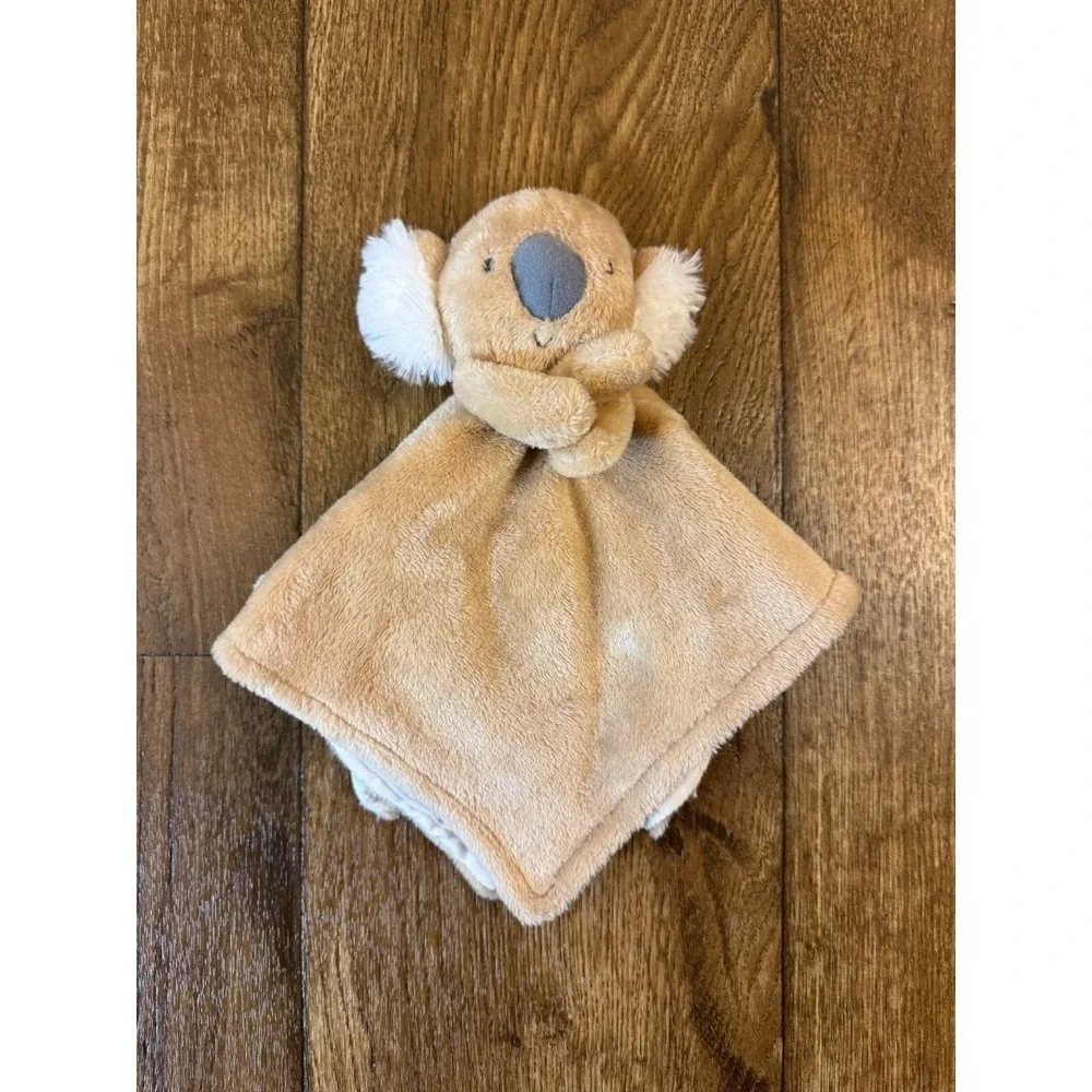 Carter's Child of Mine Koala Bear Baby Lovey Security Blanket‎ Tan Satin